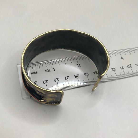 Men's Brutalist Mixed Metal Cuff Bracelet - Picture 7 of 10